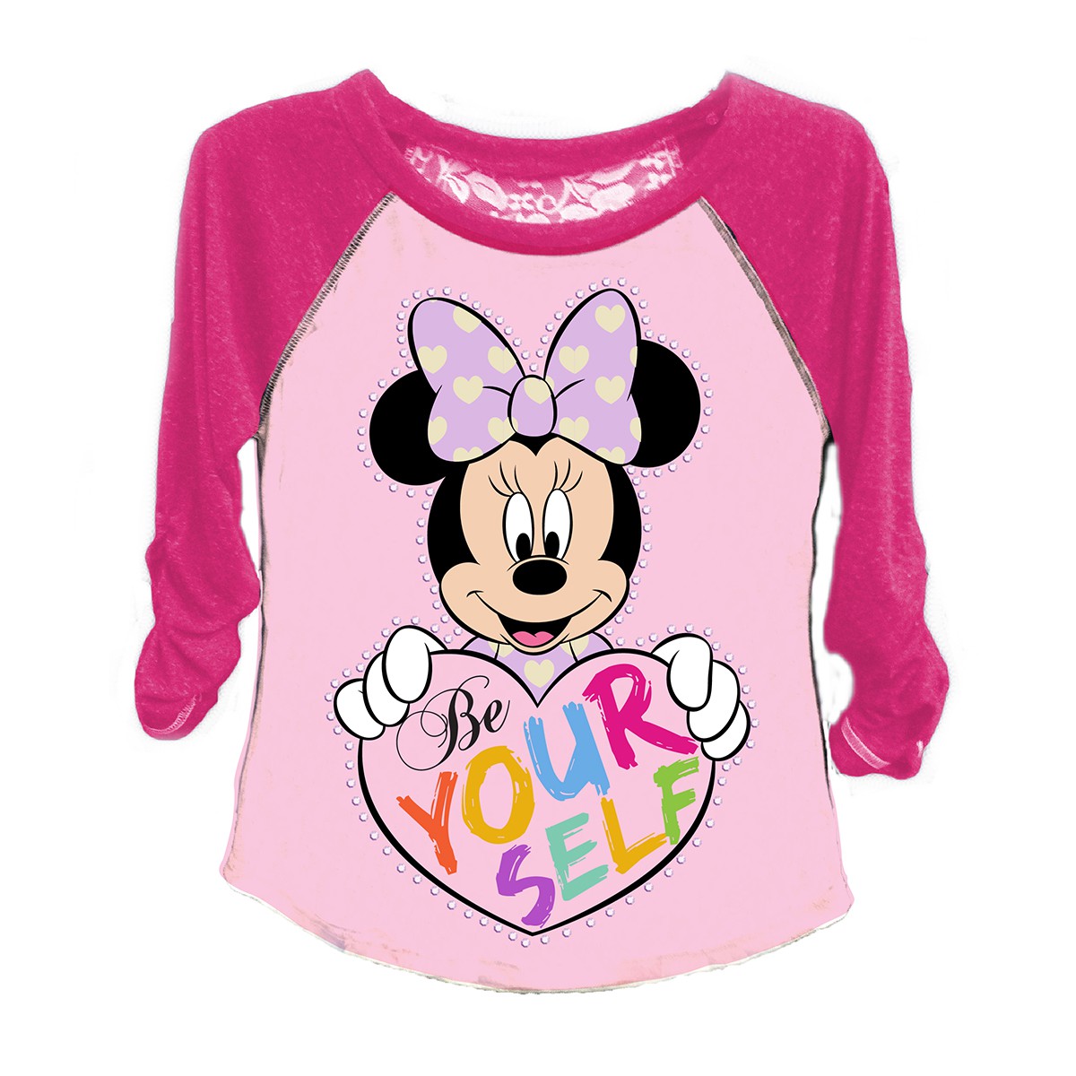 Disney Minnie Mouse Girls 7-16 Be Yourself Long Sleeve Tee Shirt